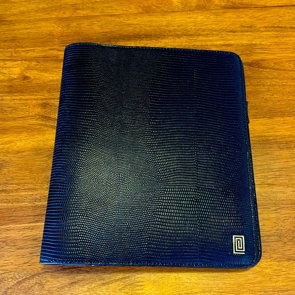 Notiq Blaq Lizard Midi Desk Folio Ringless Agenda | Classic 9 Disc cover - Picture 1 of 5